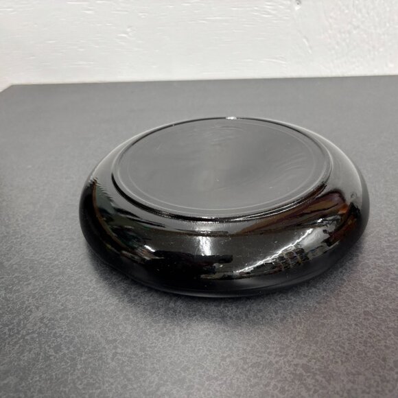 Vintage Large Cigar Amber Glass Round MCM Collectible Ashtray Circa 1960’s - Picture 8 of 9